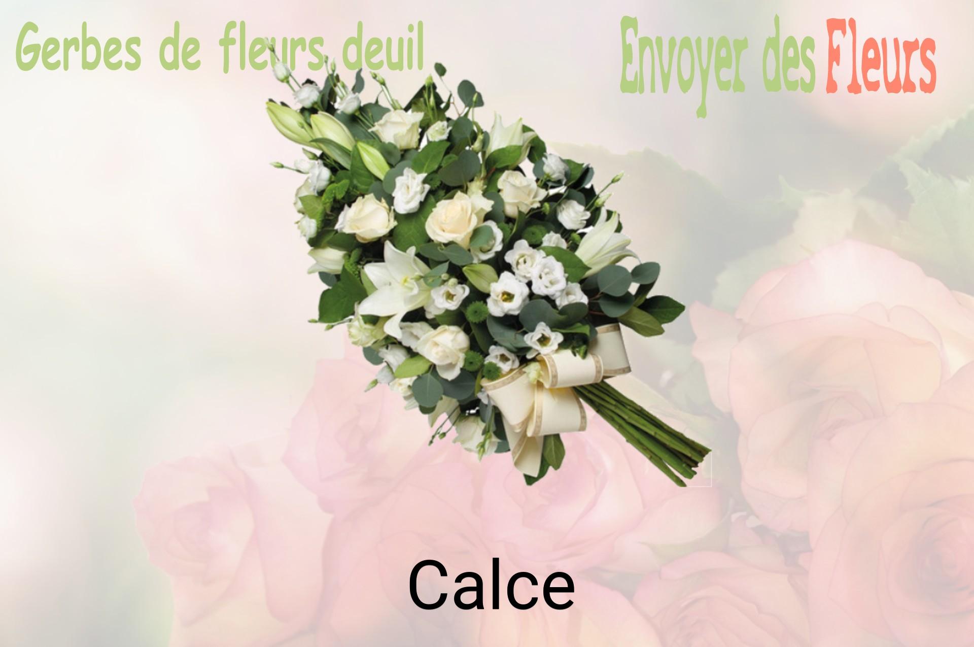 Gerbe de fleurs de deuil livrée à Calce